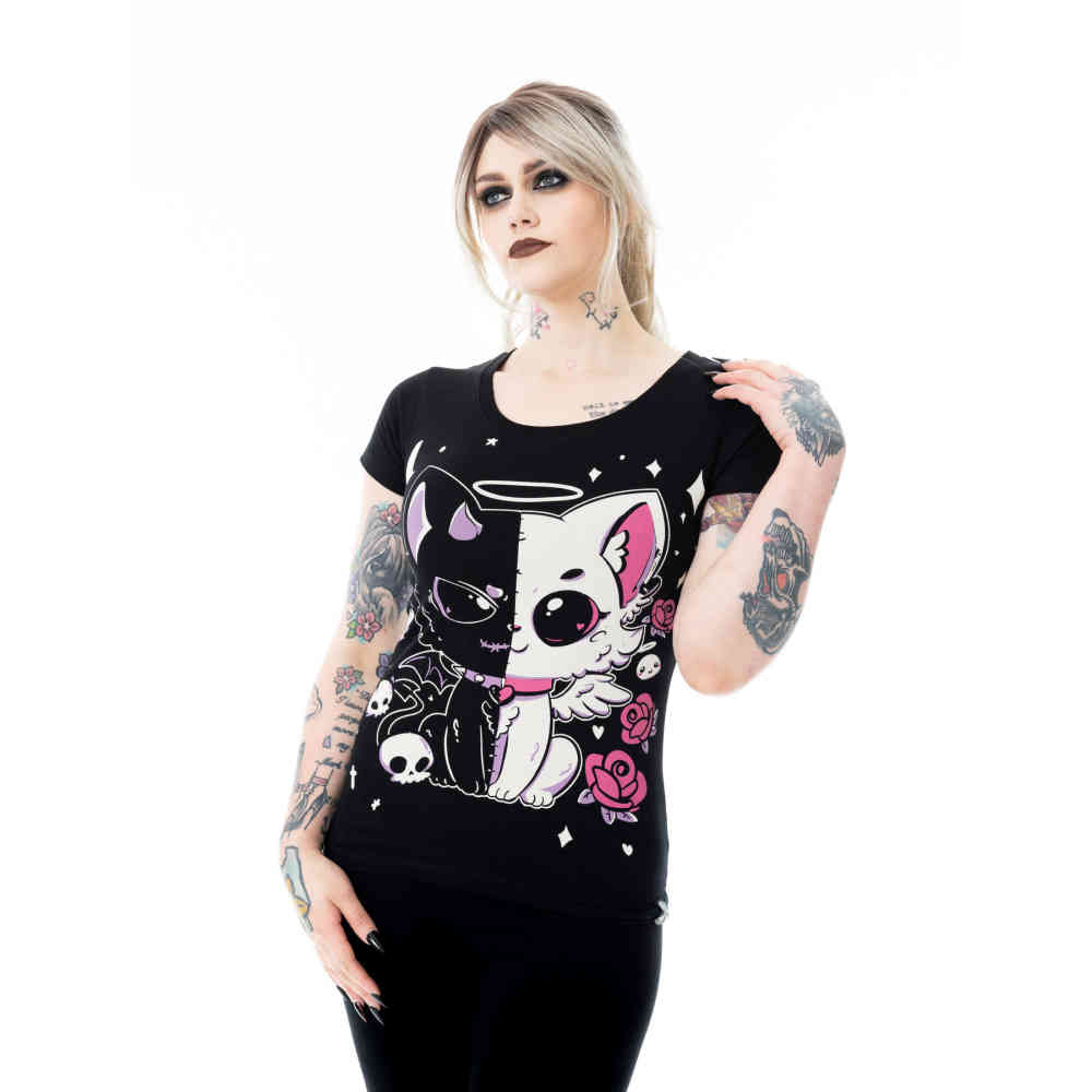 Cupcake Cult - Lvd Kitty Ladies Tshirt - Black